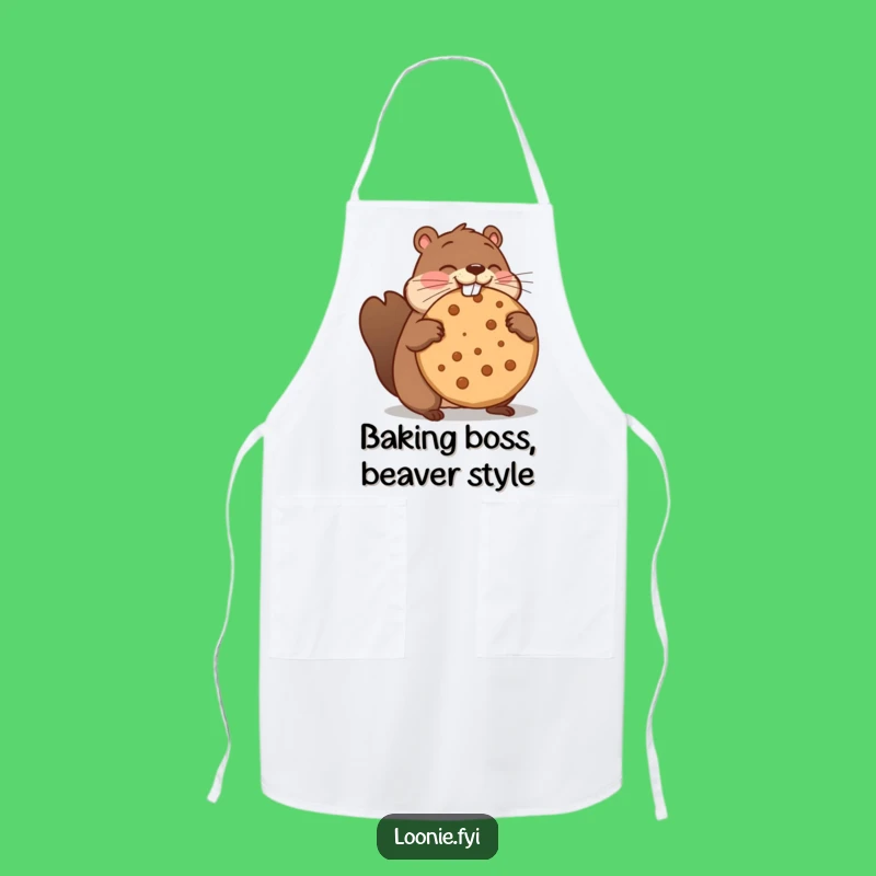 Funny Beaver Maple Cookie Apron - Hilarious Kitchen Chef Gift