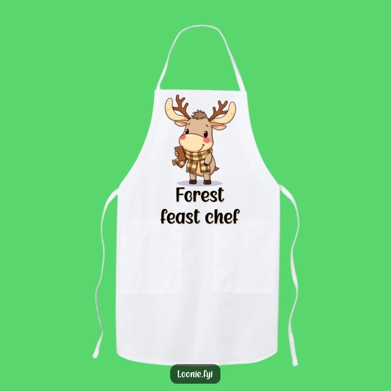 Funny Moose Chef Apron - Delighted Browser, Kitchen Style, Funny Gift