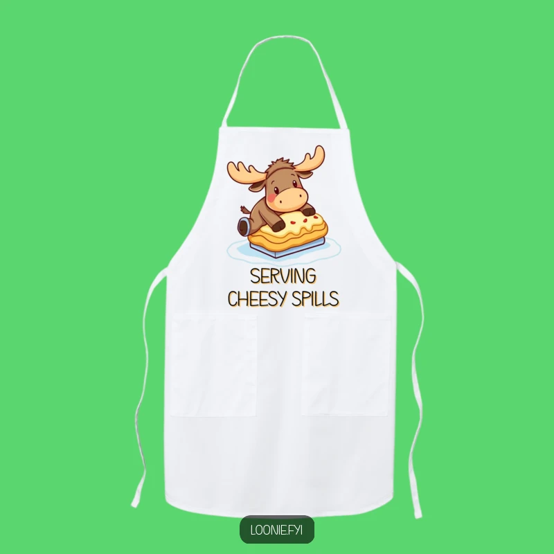 Funny Moose Poutine Skate Apron: Cook Up Laughs in the Kitchen!