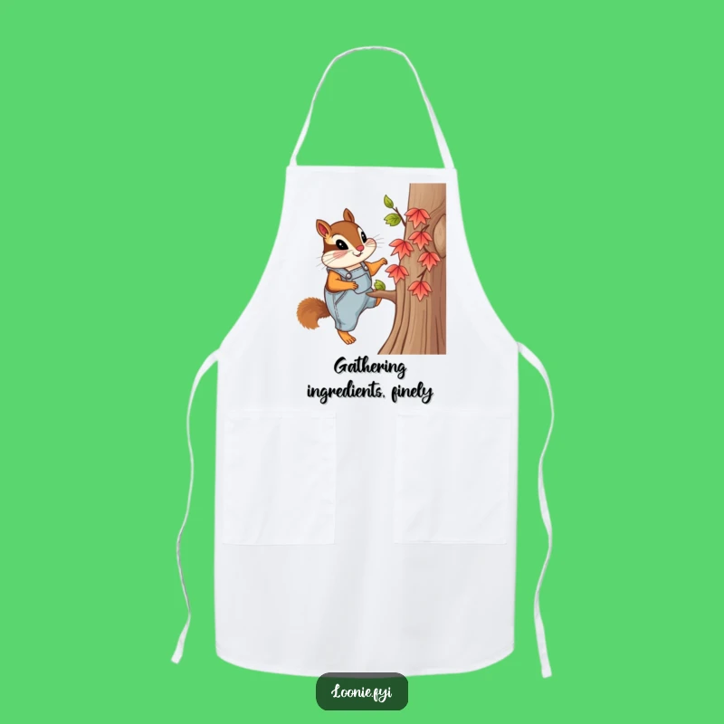 Funny Chipmunk Overalls Apron: Cook with Curious Adventure Spirit