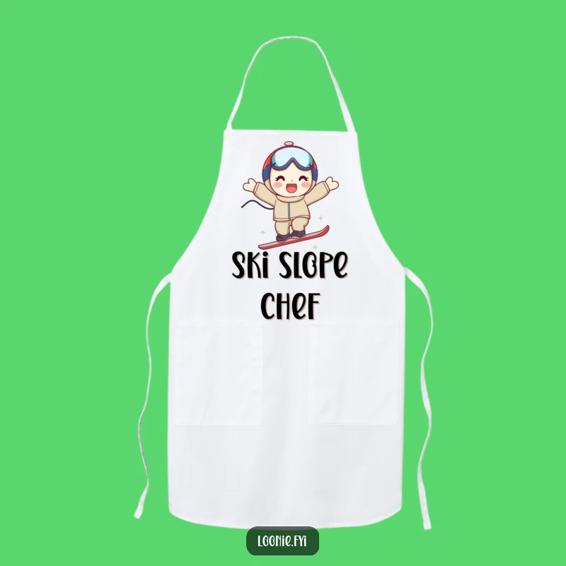Funny Ski Jump Character Apron - Kitchen Victory Action Gift