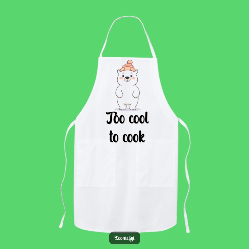 Funny Polar Bear Toque Apron: Kitchen Humor, Chef’s Funny Gift