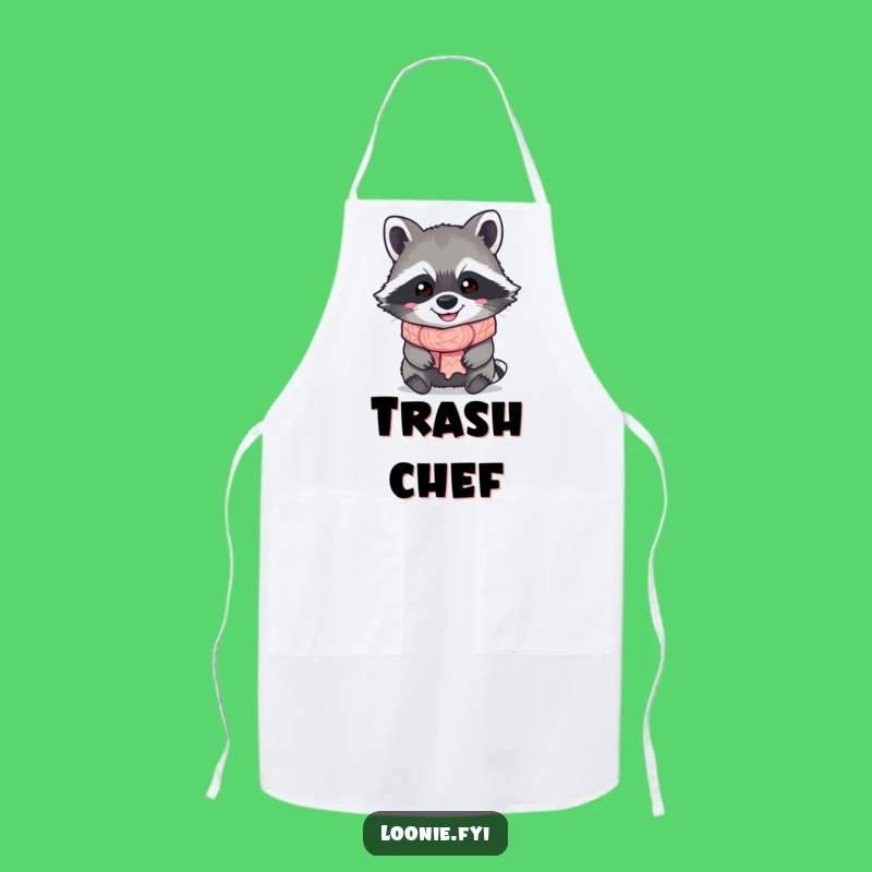 Funny Raccoon Apron: Grinning Chef Bandit, Hilarious Humorous Gift for Cooks
