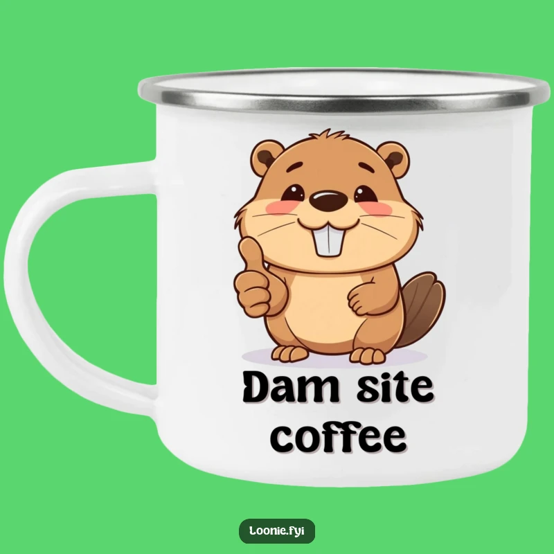 Funny Beaver Thumbs Up Camping Mug - Positive Outdoor Cup, Perfect Adventurer Gift