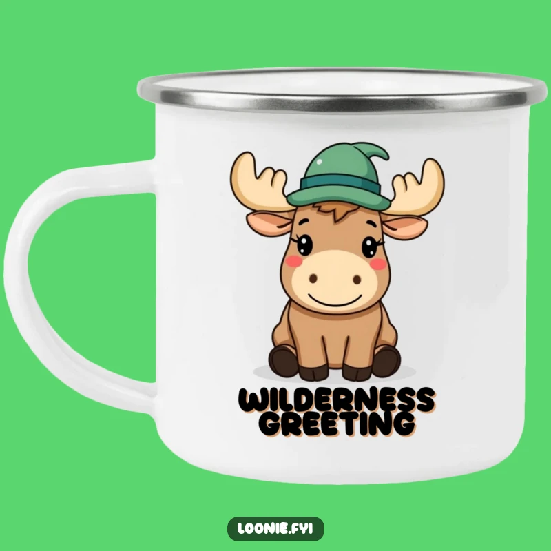 Funny Moose Hat Camping Mug: Adventure with gentlemanly charm