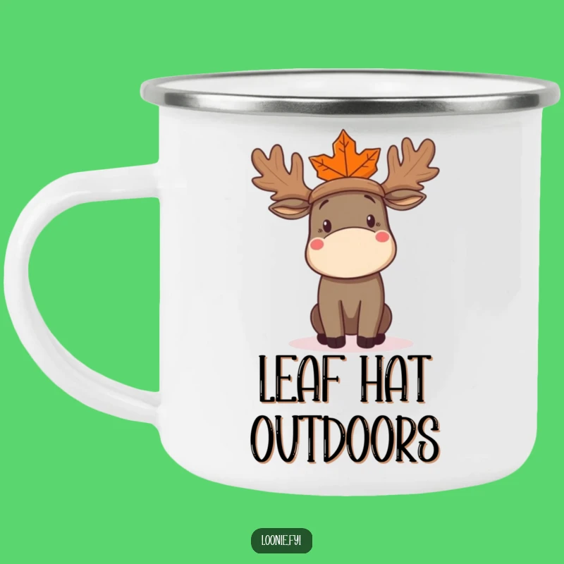 Funny Moose Hat Camping Mug: Durable Maple Leaf Moose Mug - Outdoor Funny Gift!
