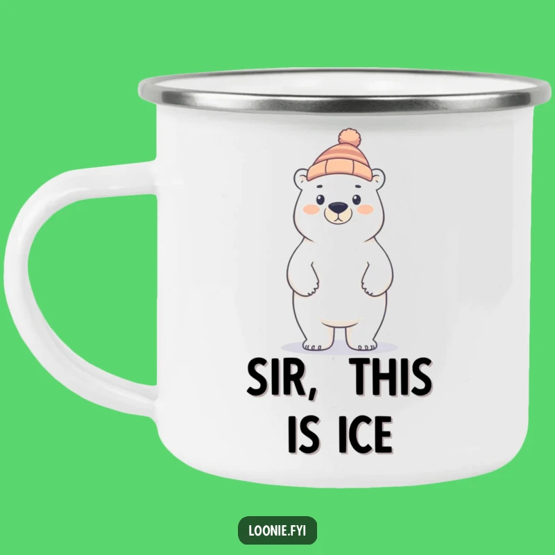 Funny Polar Bear Toque Camping Mug: Adventure Humor, Great Funny Gift