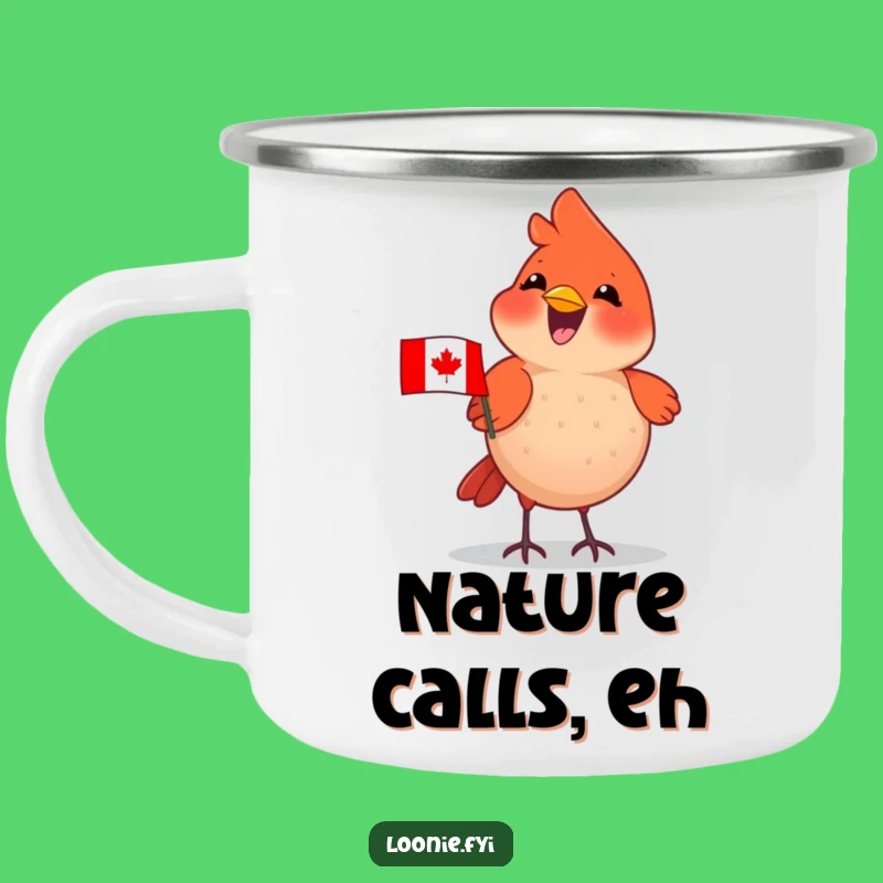 Funny Cardinal Flag Camping Mug: Durable Outdoor Patriotism, Perfect Funny Gift