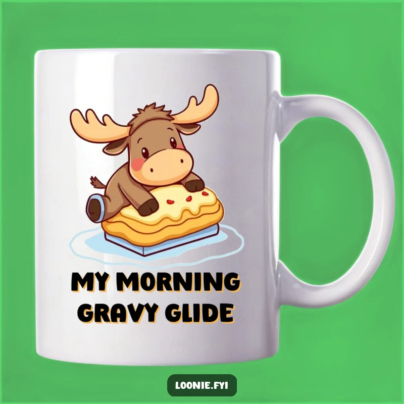 Funny Moose Poutine Skate Mug: Hilarious Canadian Mishap Gift for Skaters!