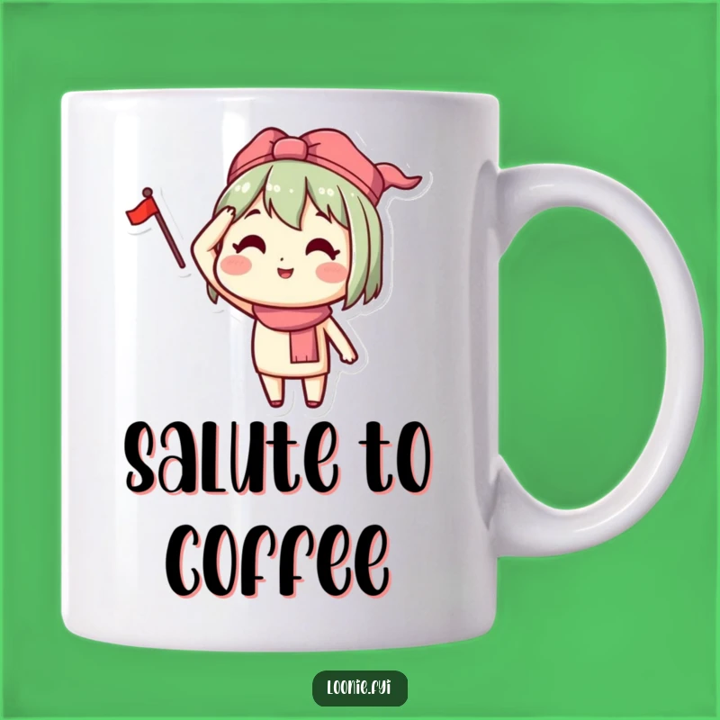 Funny Saluting Character Mug - Happy Patriotism Gift