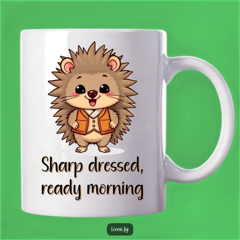 Funny Porcupine Vest Mug: A Delightful and Proud Character Gift