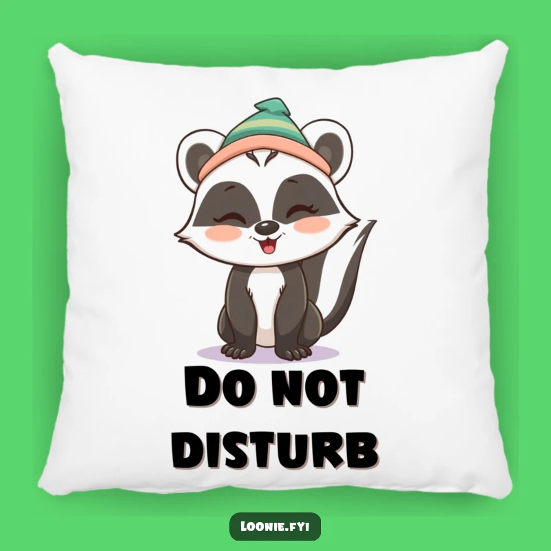 Cozy Funny Skunk Winking Toque Pillow: Comfort with a Wink