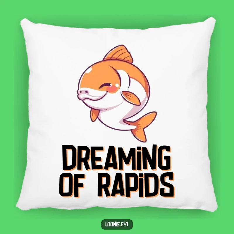 Jumping Salmon Pillow - Happy Determination, Cozy & Funny Accent