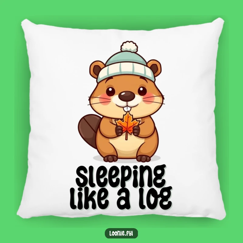 Funny Beaver Canada Pillow: Cozy Comfort with Hilarious Canadian Charm
