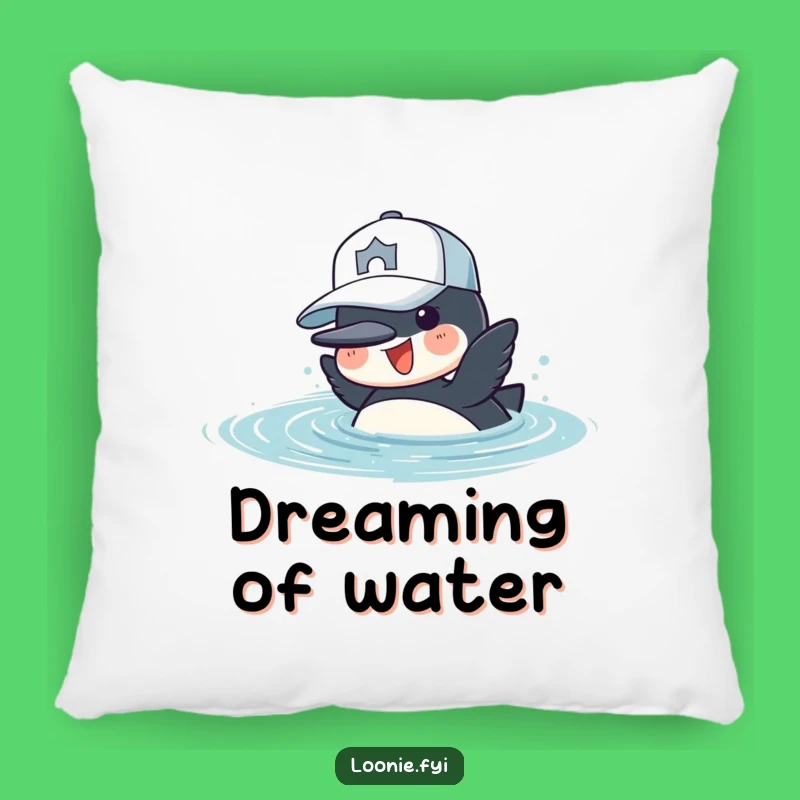 Funny Loon Dive Pillow - Cheerful Diver Comfort, Water Themed Decor, Funny Gift