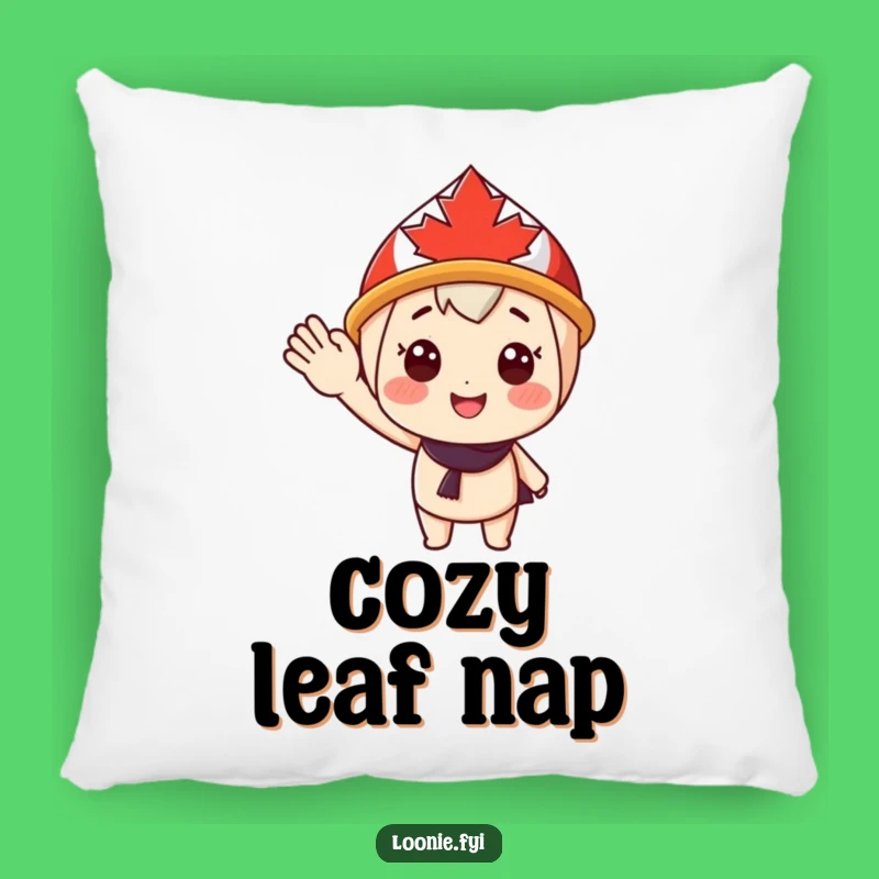 Funny Maple Leaf Wave Pillow: Cheerful Canadian Comfort - Cozy Greeting Gift