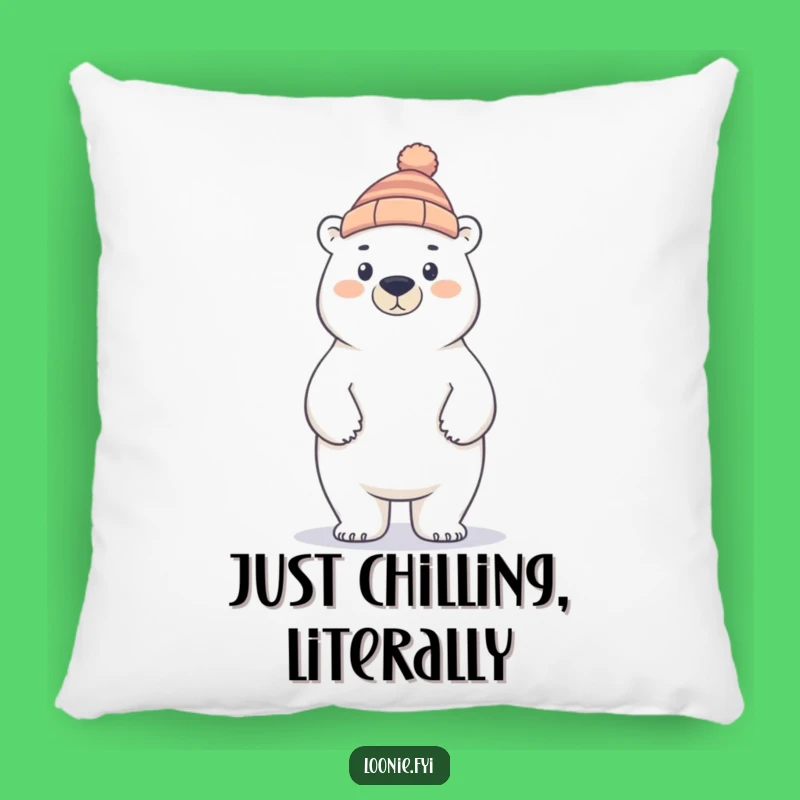 Funny Polar Bear Toque Pillow: Cozy Arctic Comfort, Cute Funny Gift