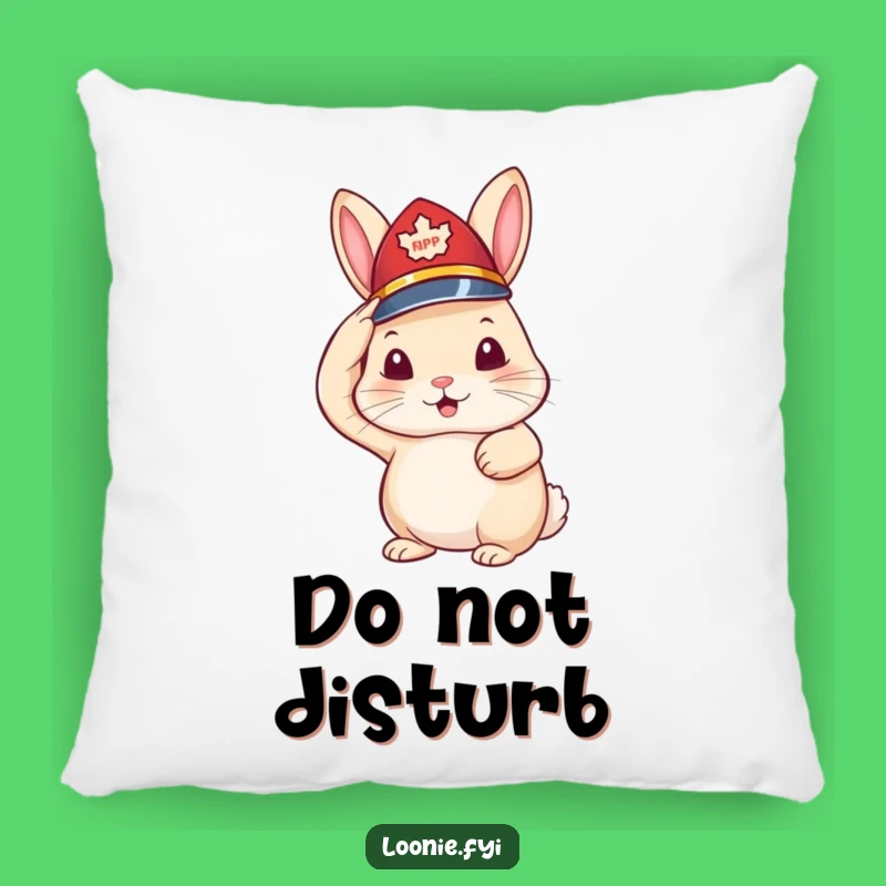 Funny Rabbit RCMP Pillow - Cozy & Adorable Comfort Accent