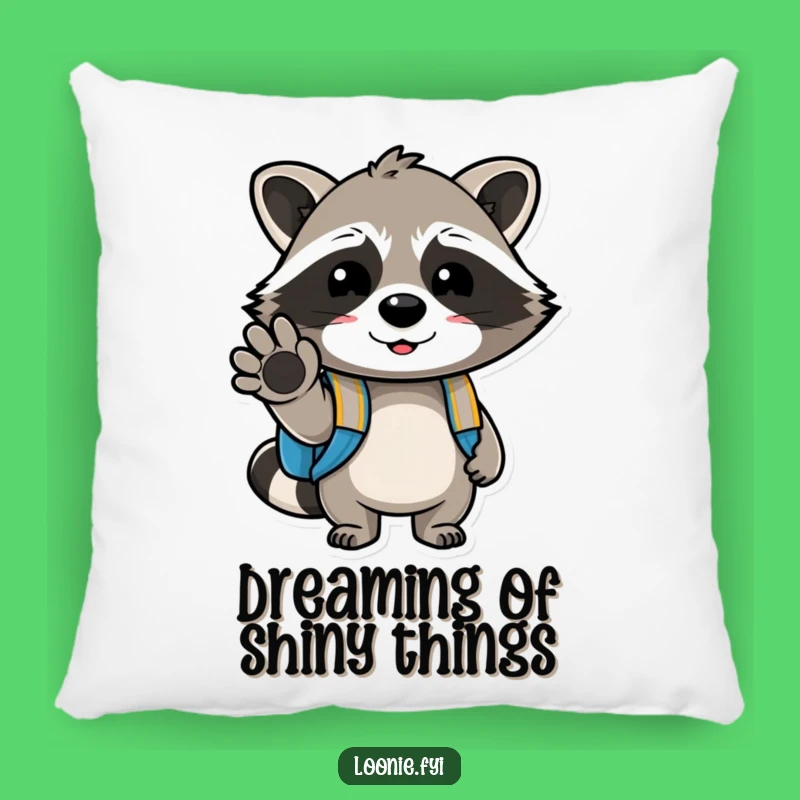 Funny Raccoon Backpack Pillow: Cozy Comfort with a Cheerful Wink