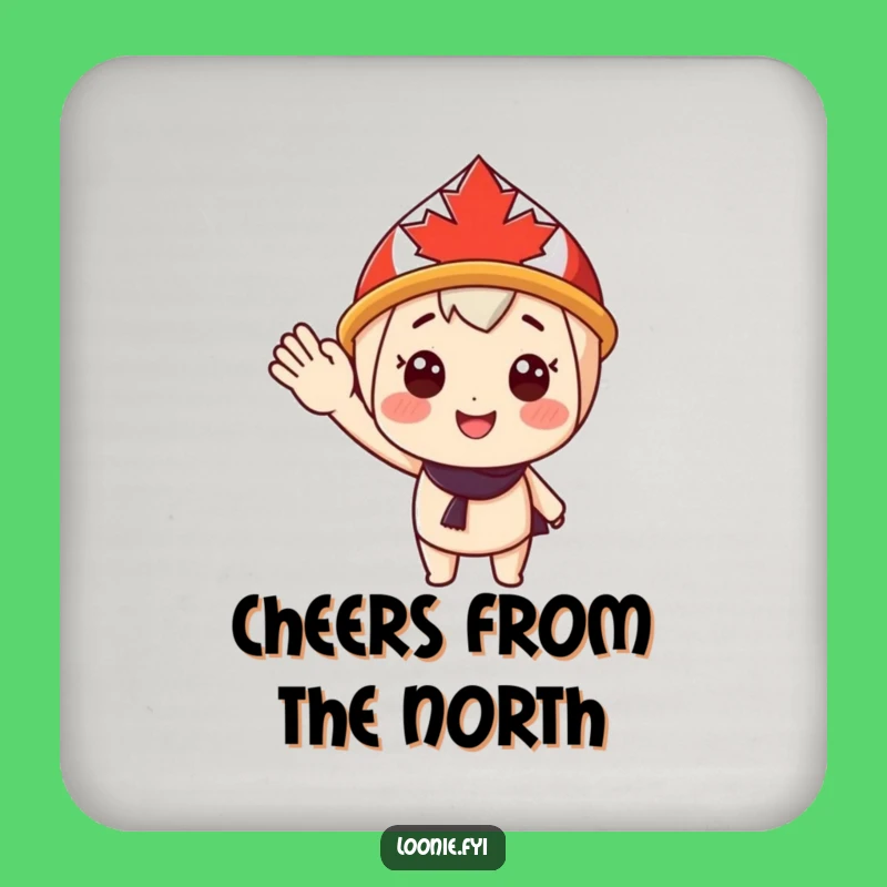 Funny Maple Leaf Wave Coaster: Cheerful Canadian Protection - Gift for Hosts