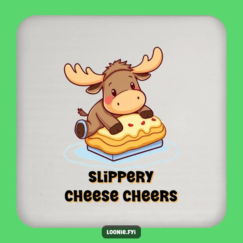 Funny Moose Poutine Skate Coaster: Protect Surfaces with Humor!