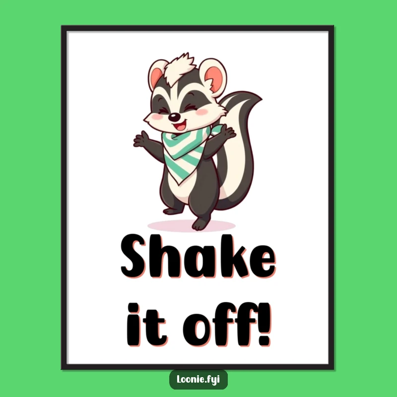 Funny Skunk Dance Poster, Add Joyful Vibes to Your Walls!