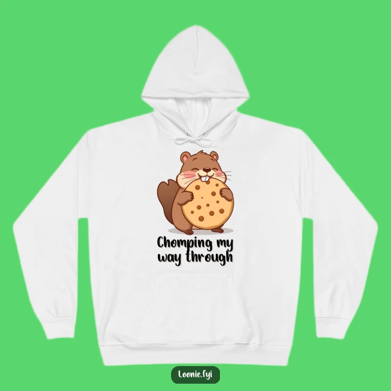 Funny Beaver Maple Cookie Hoodie - Cozy & Hilarious Winter Gift