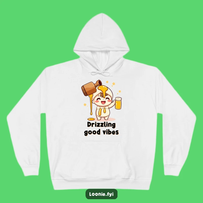 Cozy Funny Maple Syrup Hoodie: Cheerful Character's Pour for Warm Mornings