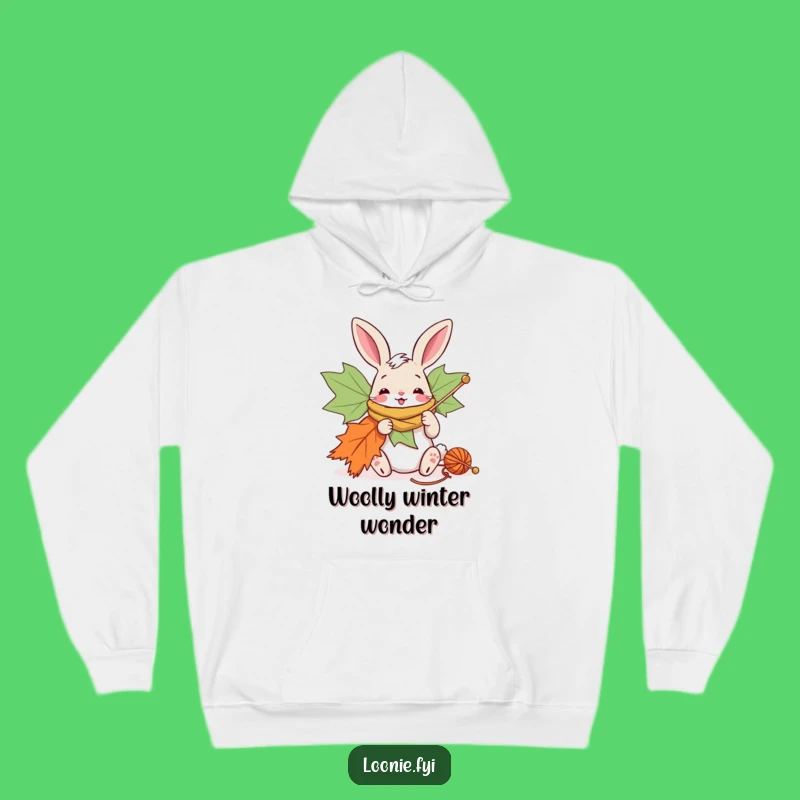 Funny Bunny Cozy Maple Leaf Scarf Hoodie - Warm Canadian Craft Wear!