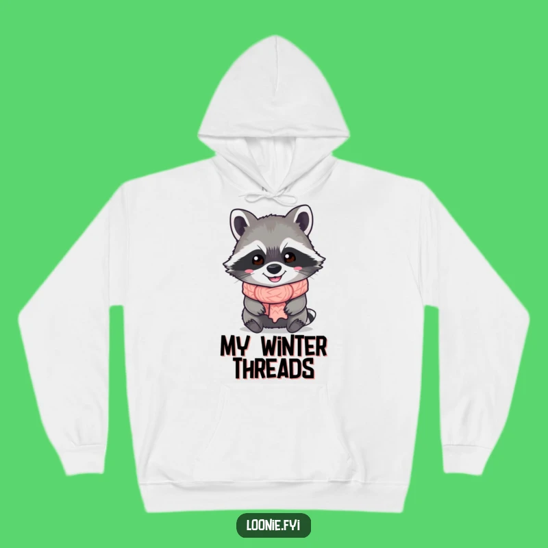 Funny Raccoon Hoodie: Cozy Grinning Scarf Bandit, Ultra-Comfortable Humorous Gift