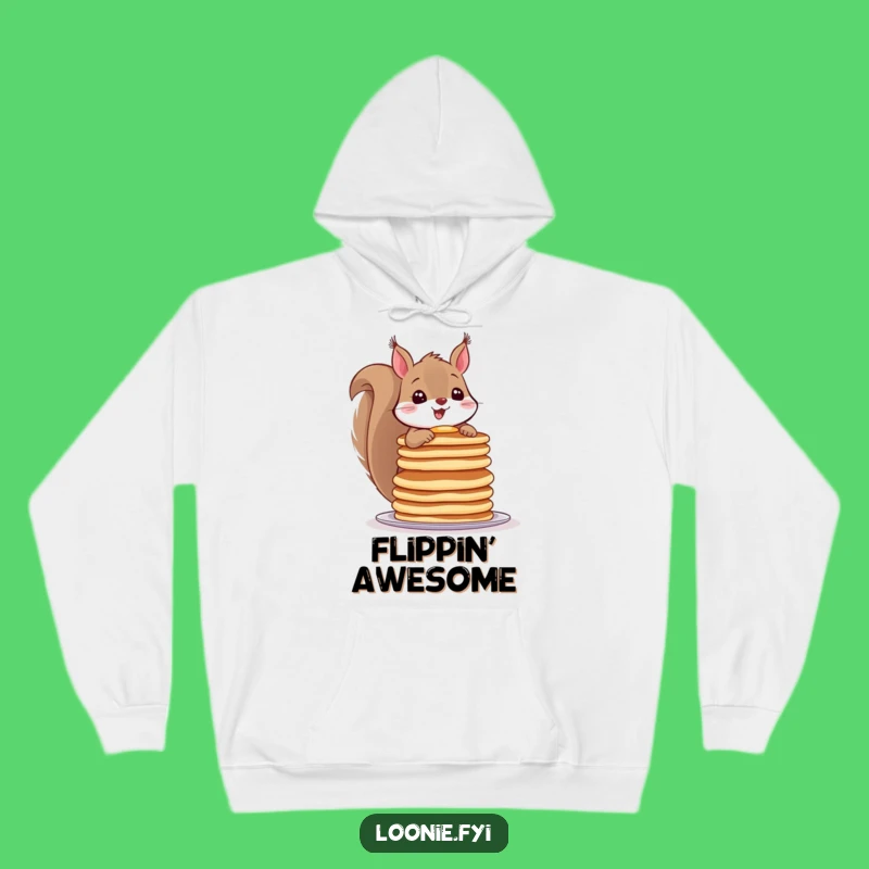 Funny Squirrel Pancake Hoodie - Cozy & Hilarious Brunch Companion