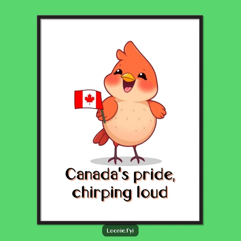 Free Printable Cardinal Wall Art: Funny Canada Bird Downloadable Art