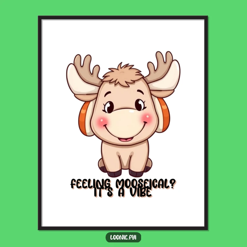 Free Printable Funny Moose Wall Art Downloadable Home Decor Gift