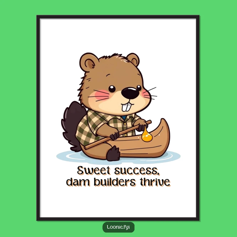 Free Printable Wall Art: Beaver's Syrup Canoe Build, Hilarious Downloadable Decor