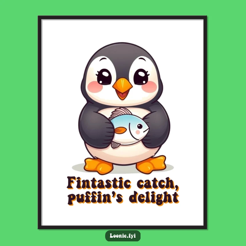 Free Printable Wall Art: Cheerful Puffin Decor, Whimsical Downloadable Art for Coastal Vibes