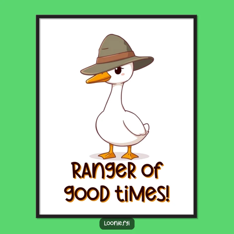 Funny Free Printable Wall Art: Goose Ranger Guarding Decor
