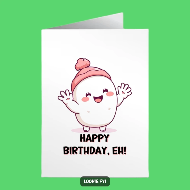 Free Printable Birthday Card: Happy Toque Wave - Funny Downloadable Gift!