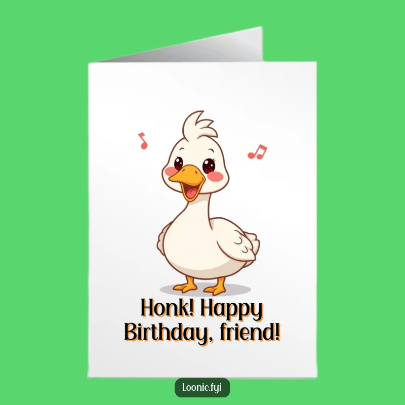 Free Printable Birthday Card: Funny Canadian Goose Honking, Hilarious Downloadable Gift