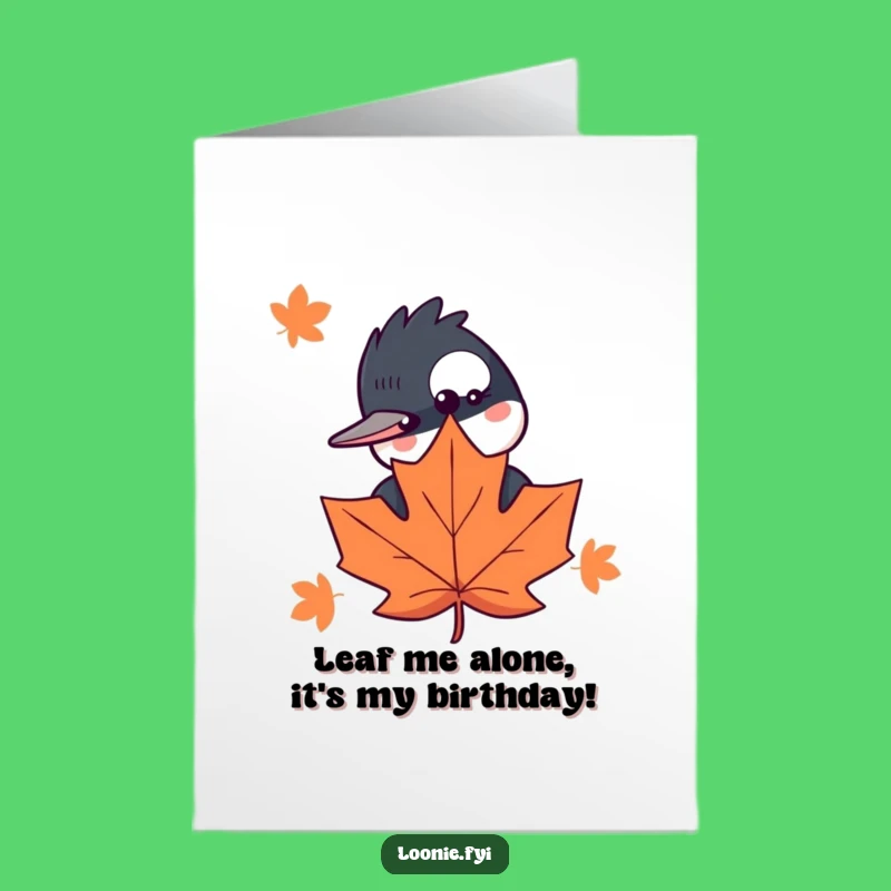 Free Printable Birthday Card: Curious Loon Peeking, Hilarious Downloadable Greeting for Nature Lovers