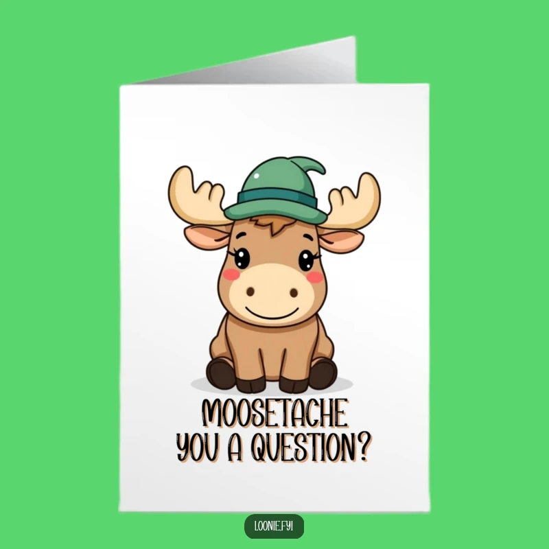 Free Printable Birthday Card: Polite Moose Hat Tip, Funny Downloadable Gift