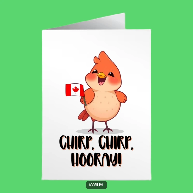 Free Printable Cardinal Congratulations Card: Funny Bird Downloadable Gift for Canada Fans