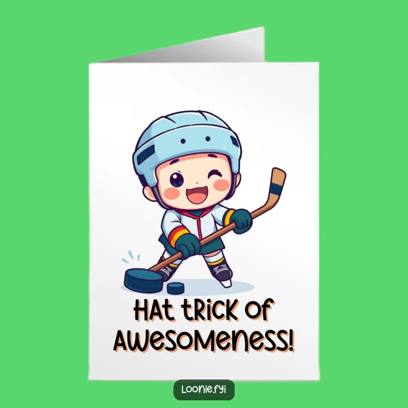 Free Printable Congrats Card: Funny Hockey Star, Awesome Downloadable Achievement Gift!