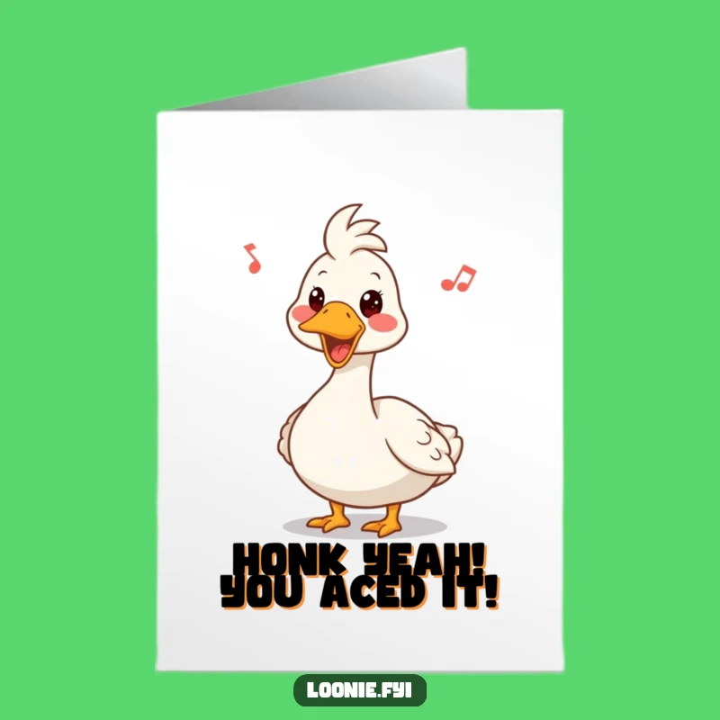 Free Printable Congrats Card: Funny Honking Goose, Quirky Downloadable Gift!