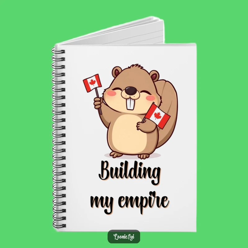 Funny Beaver Notebook: Winking Canadian Flag Journal, Ideal Humorous Gift for Writers