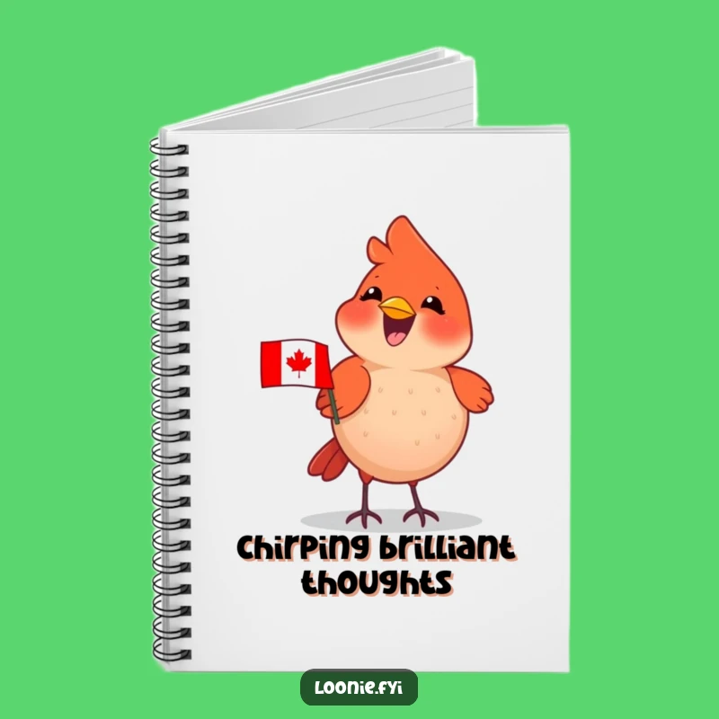 Funny Cardinal Flag Notebook: Jot Down Notes with Canadian Cheer, Great Funny Gift