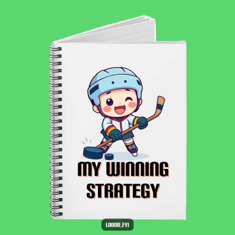 Funny Hockey Notebook: Jubilant Character's Puck Notes On the Go