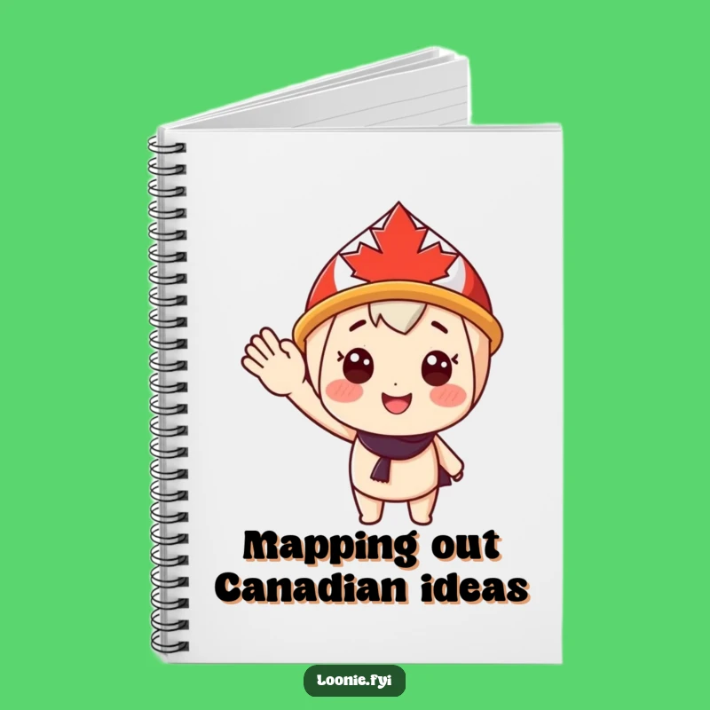 Funny Maple Leaf Wave Notebook: Cheerful Character's Greeting Pages - Gift for Writers