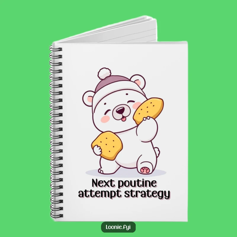 Funny Polar Bear Poutine Fail Notebook - Jot Down Hilarious Ideas!