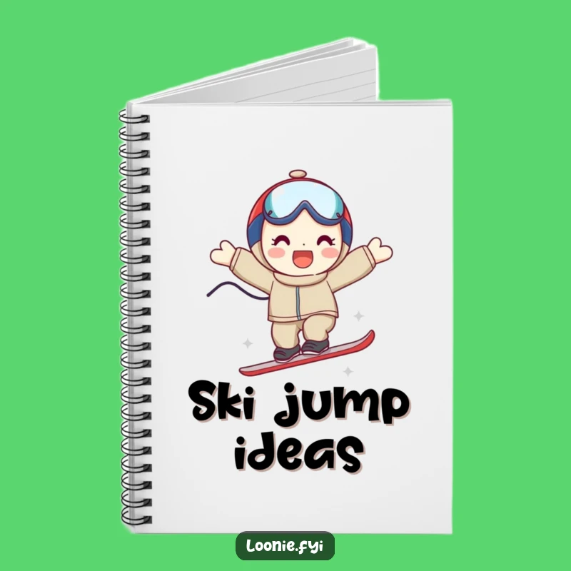 Funny Ski Jump Character Notebook - Jot Down Your Victories!