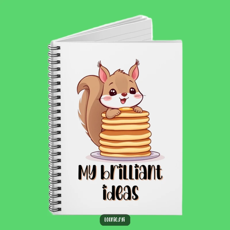 Funny Squirrel Pancake Notebook - Hilarious Journal for Breakfast Ideas
